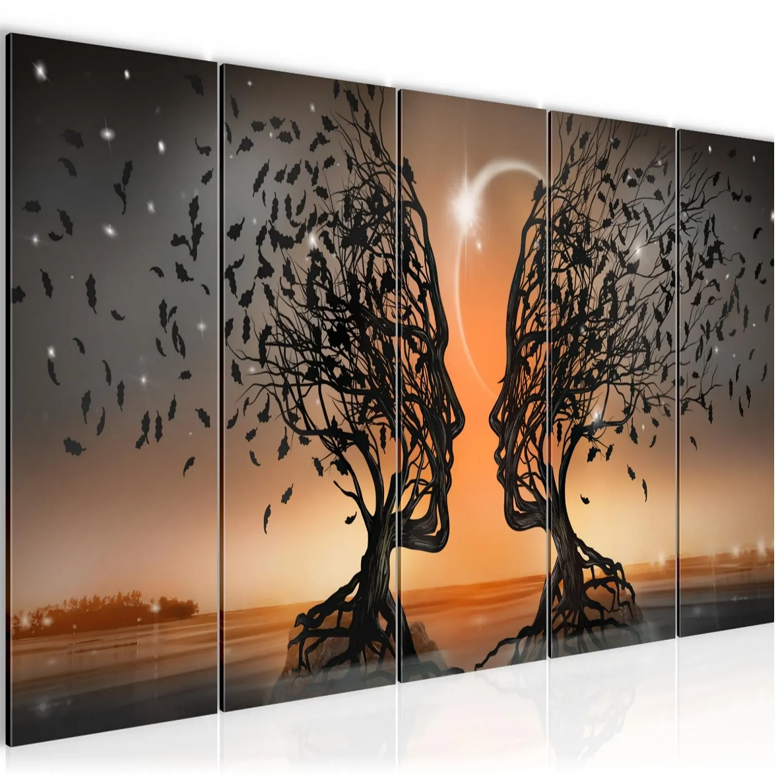 Картина Runa Art 044855c Abstract Tree 5 частин Помаранчевий, фото №1 Картина Runa Art 044855c Abstract Tree 5 частин Помаранчевий, фото №1