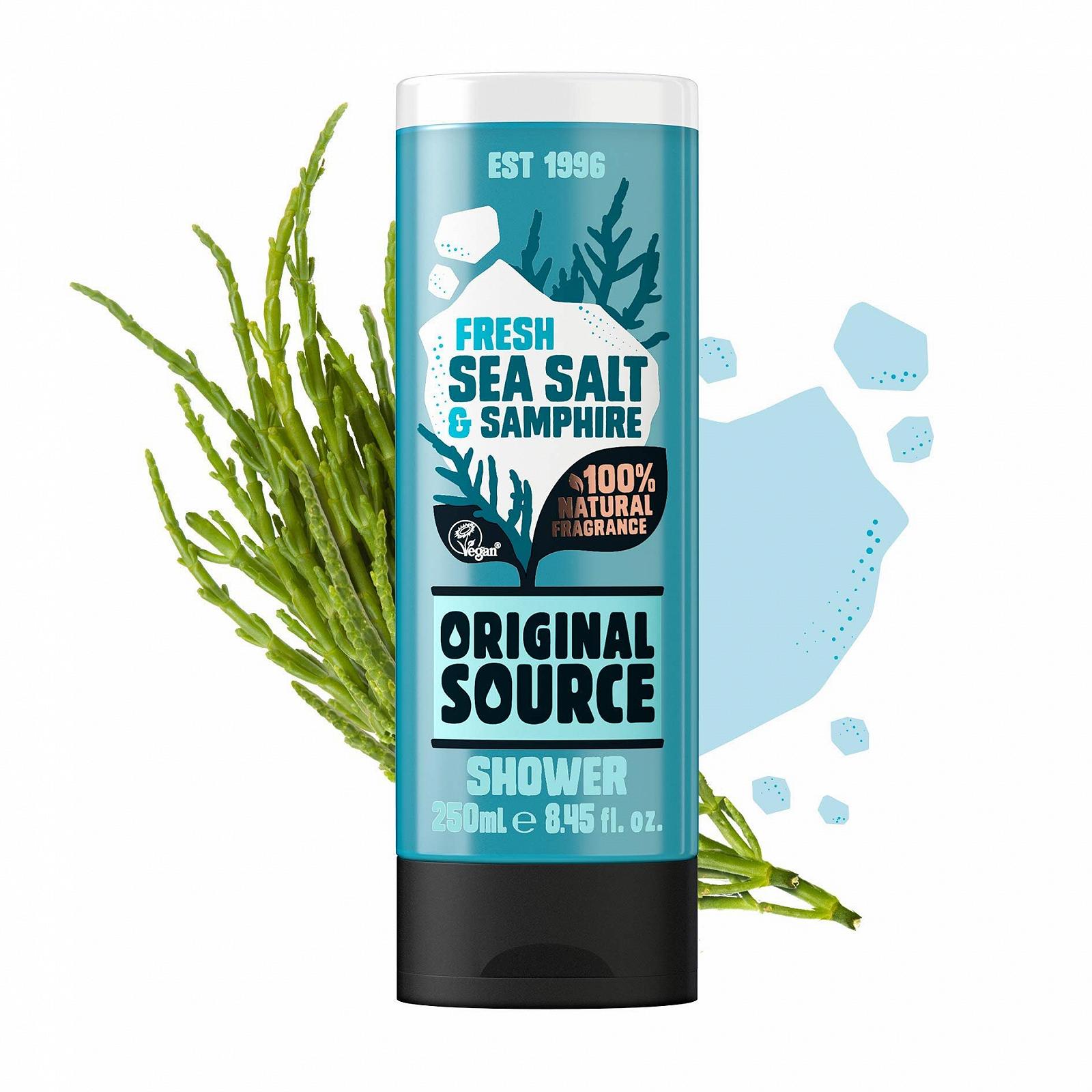 Набор гелей для душа Original Source 4 x 250 мл Fresh Sea Salt & Samphire, Sweet Rhubarb and Raspberry, Zingy Lime, Tropical Coconut & Shea Butter, фото №2