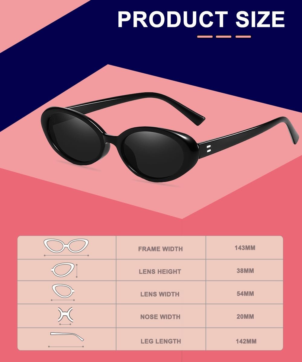 Сонцезахисні окуляри Овальні Ретро XITUADDA для Жінок 90-х Cat Eye UV400, фото №3