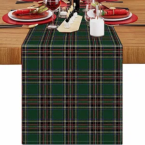 Купити Ранер для столу Christmas 33 x 183 см лляний геометричний Buffalo Check зелений - Фото 1 Ранер для столу Christmas 33 x 183 см лляний геометричний Buffalo Check зелений - Фото 1