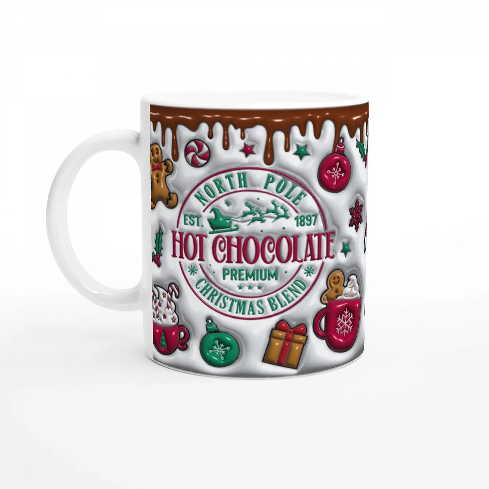 Різдвяна кружка 3D ефект Ілюзія 325 мл, фото №1