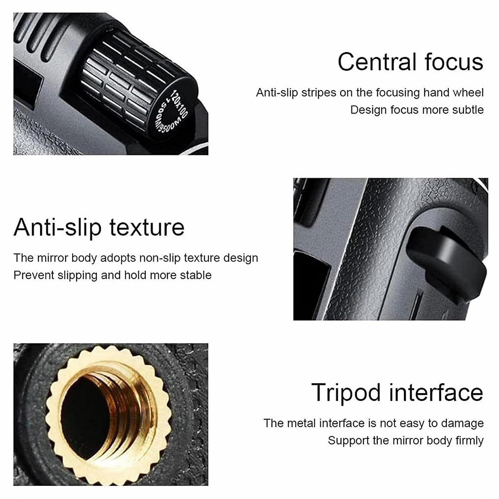 Монокуляр 120x100 Компактний Водонепроникний з Тримачем для Смартфона та Штативом, фото №6