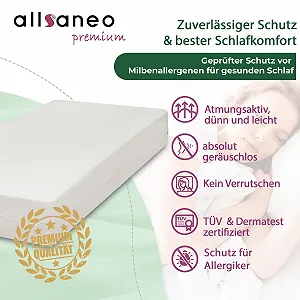 Чохол на матрац allsaneo Premium для алергіків 90 x 200 x 16 см ціна на synthetic.ua - Фото 1 Чохол на матрац allsaneo Premium для алергіків 90 x 200 x 16 см synthetic.ua - Фото 1