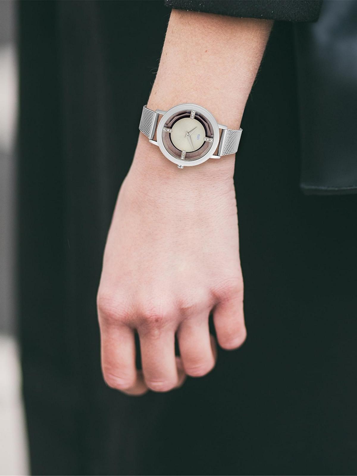 Жіночий годинник Rhodenwald & Söhne Аналоговий 10010418 Кварцовий механізм Japan, срібний браслет з нержавіючої сталі, срібний, фото №5