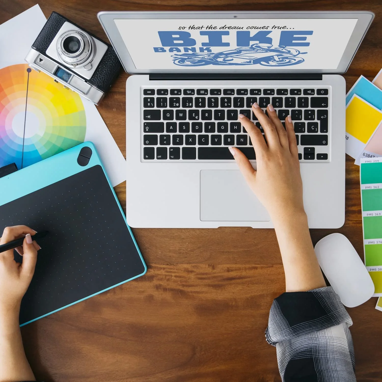 Скарбничка-рамка Bike Bank Wood Blue Мотоцикл, фото №8