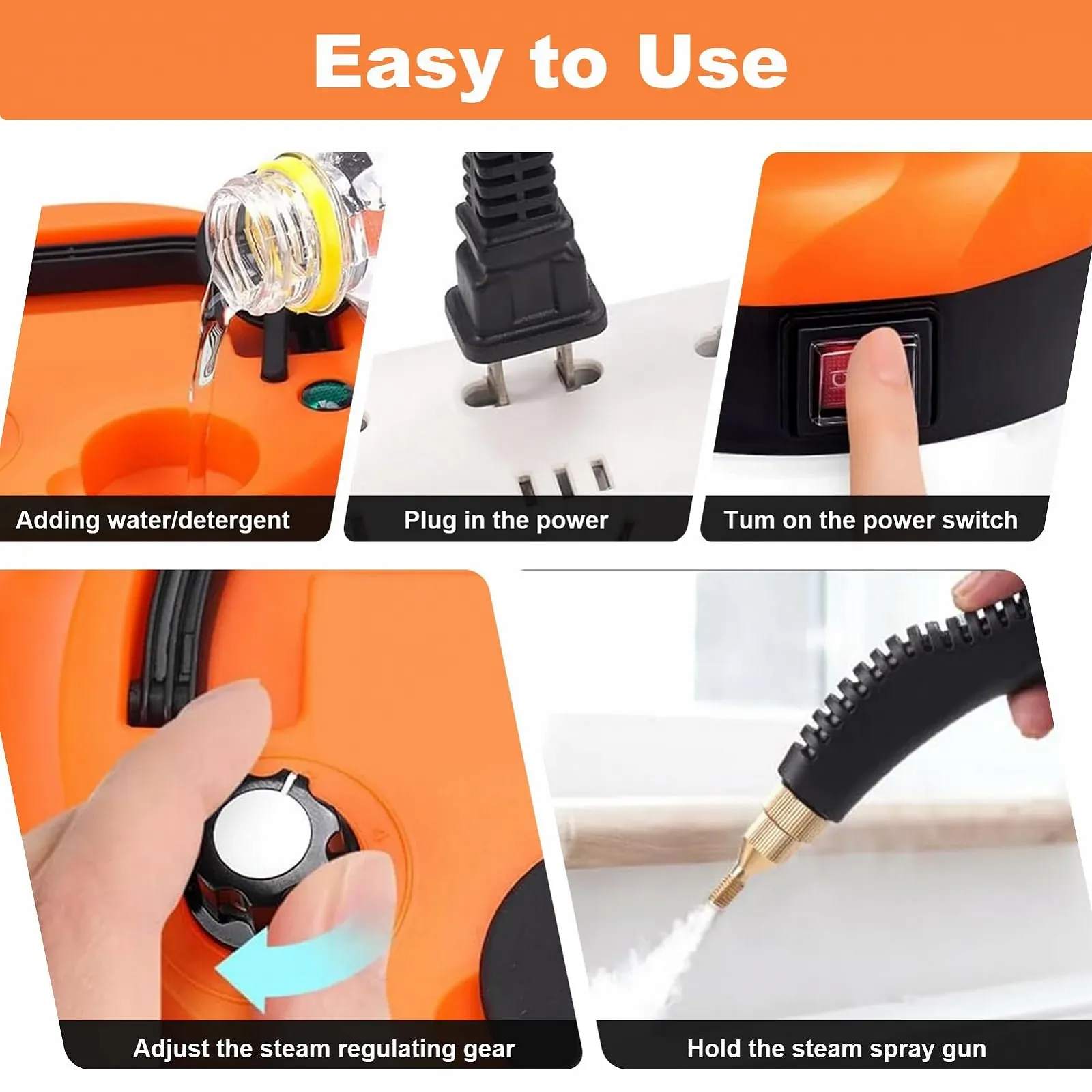 Пароочисник 3800 W 105.0 °C 1 L, фото №7 Пароочисник 3800 W 105.0 °C 1 L, фото №7