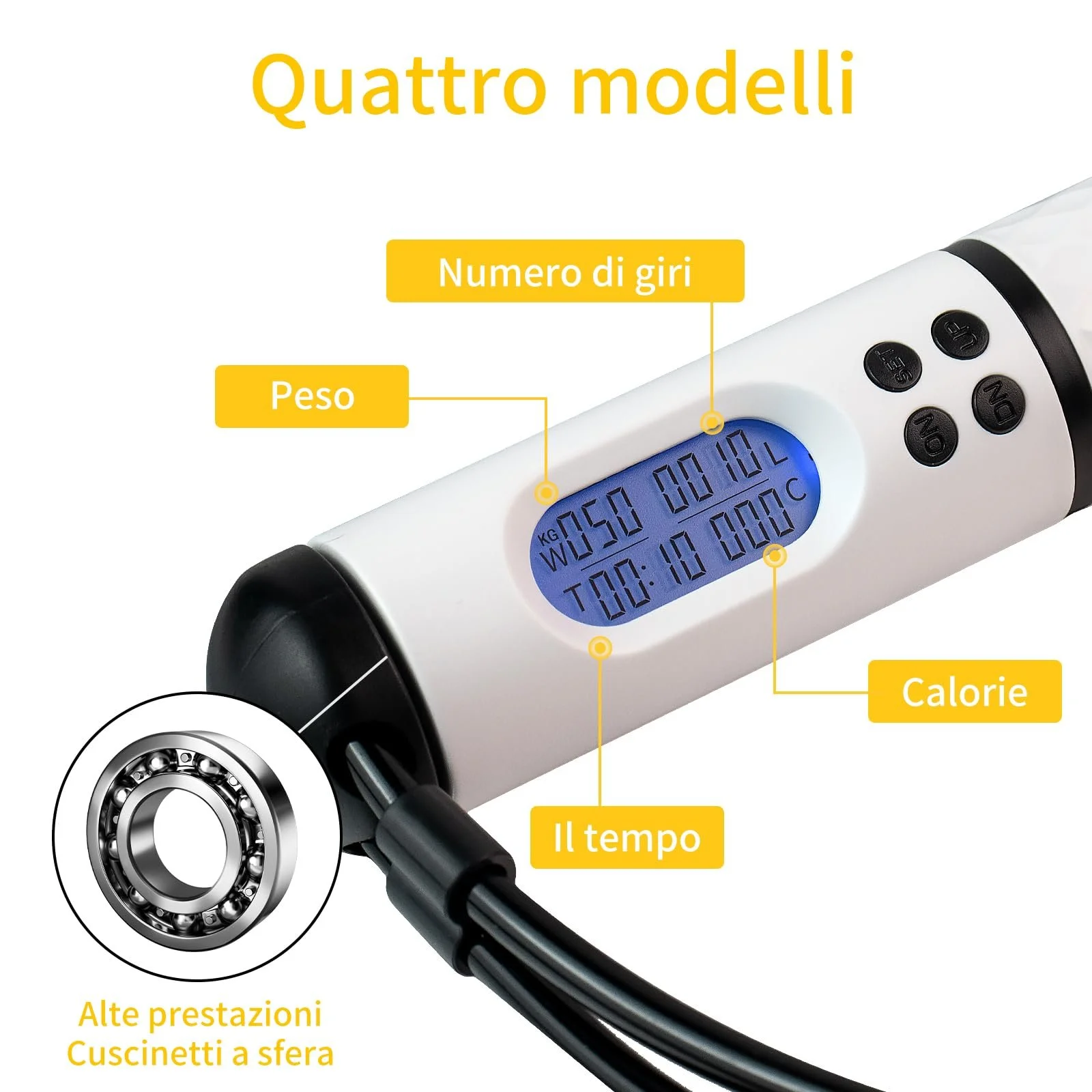 Скакалка з лічильником Speed Rope Digital регульована нековзні ручки, фото №3