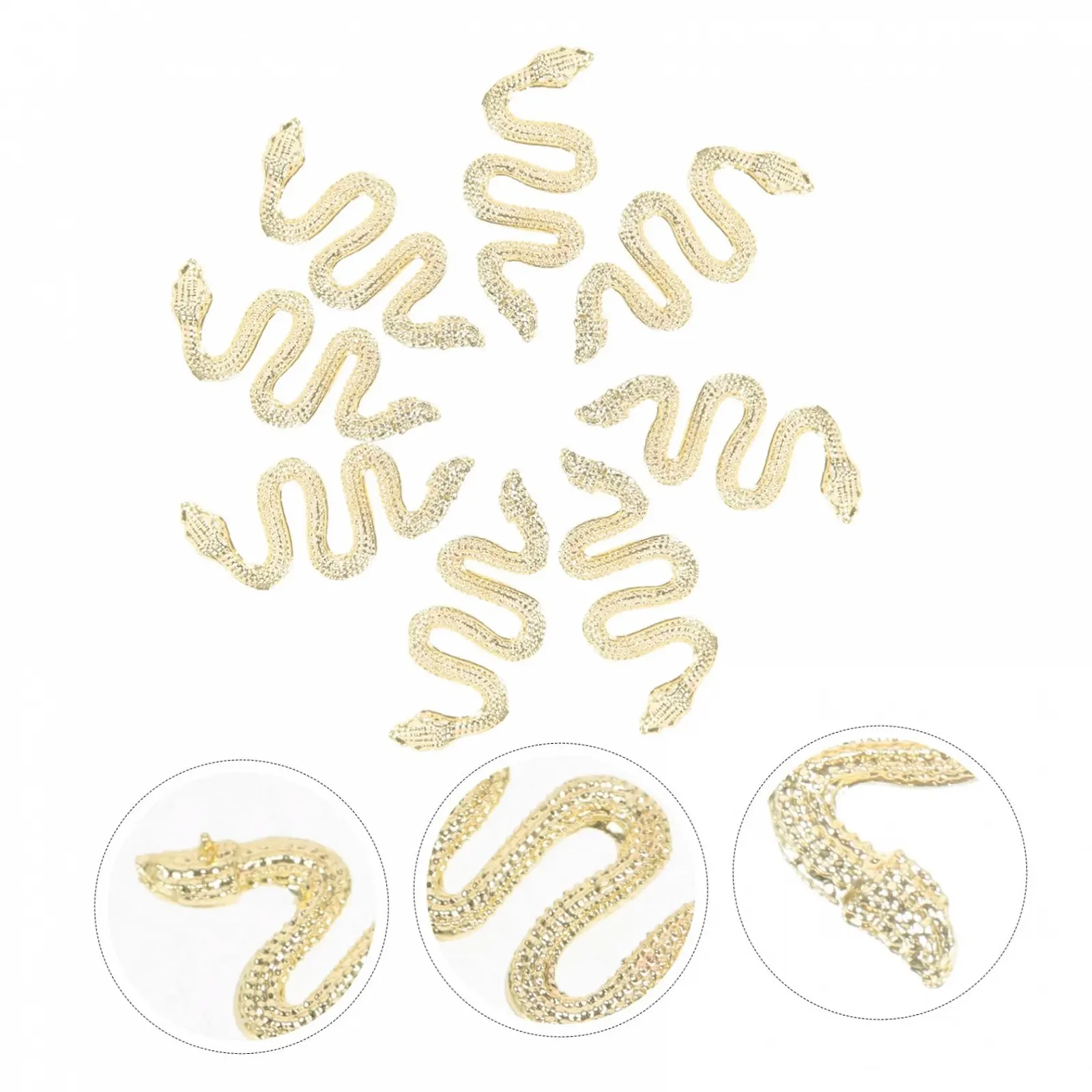 Прикраса для нігтів Healeved Форма змії 120 шт. Стрази для манікюру Блискучі, фото №8