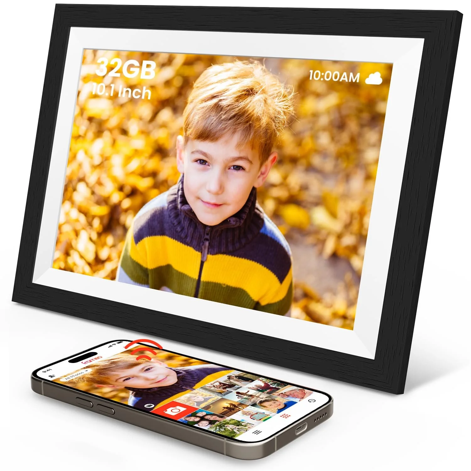 Цифровая фоторамка SONVGOO 10.1" WLAN IPS 1280 x 800 32 GB Wood, фото №1 Цифровая фоторамка SONVGOO 10.1" WLAN IPS 1280 x 800 32 GB Wood, фото №1