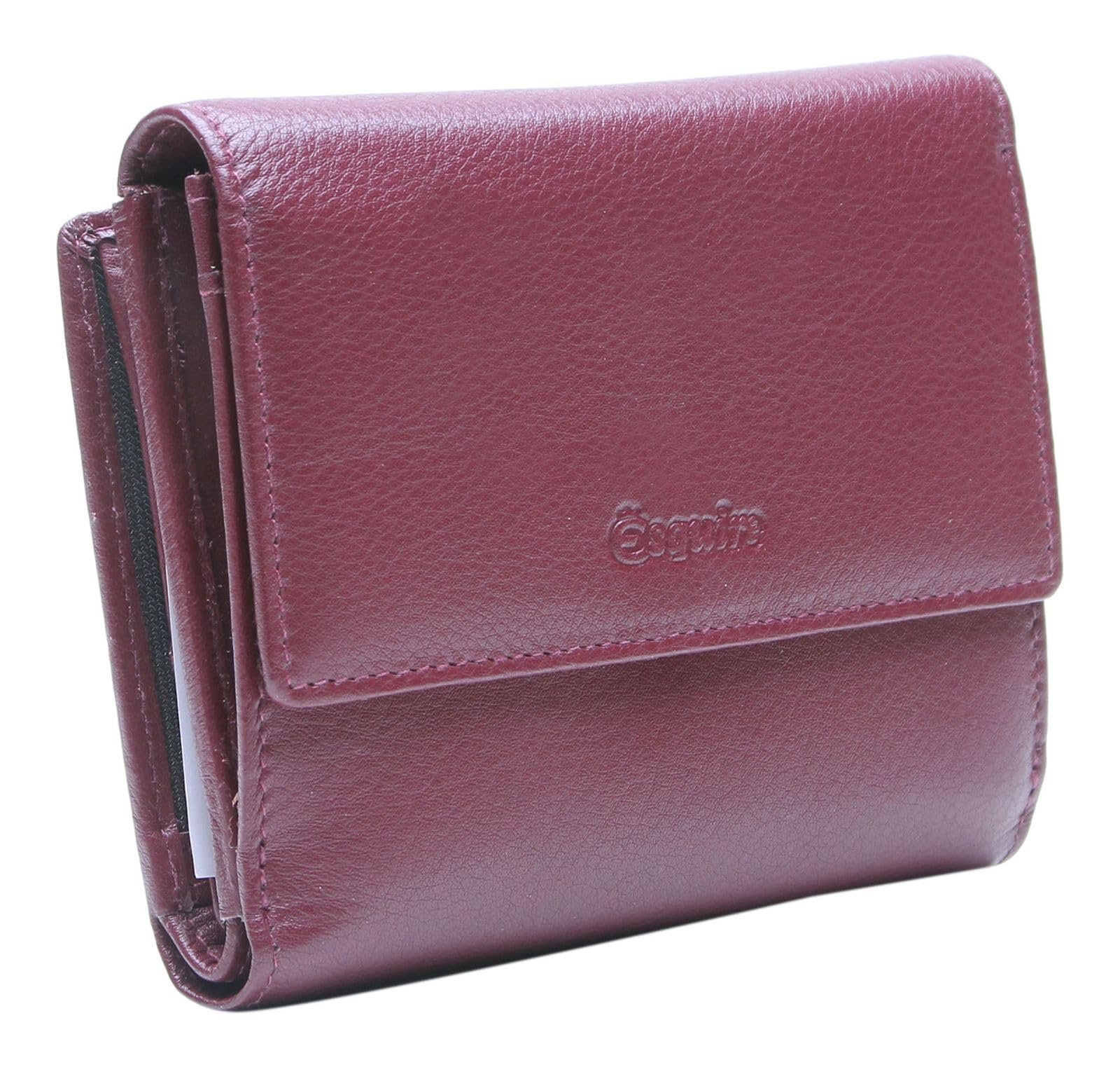 Кошелек кожаный Esquire Viktoria RFID 12 см, бордовый, RFID кошелек, фото №4