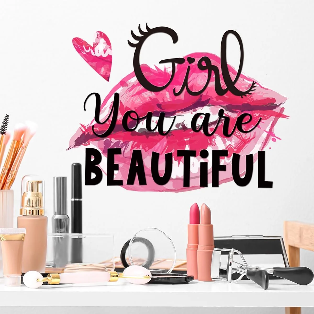 Наклейка WandSticker4U Sayings Girl You Are Beautiful 28 x 37 см, фото №1