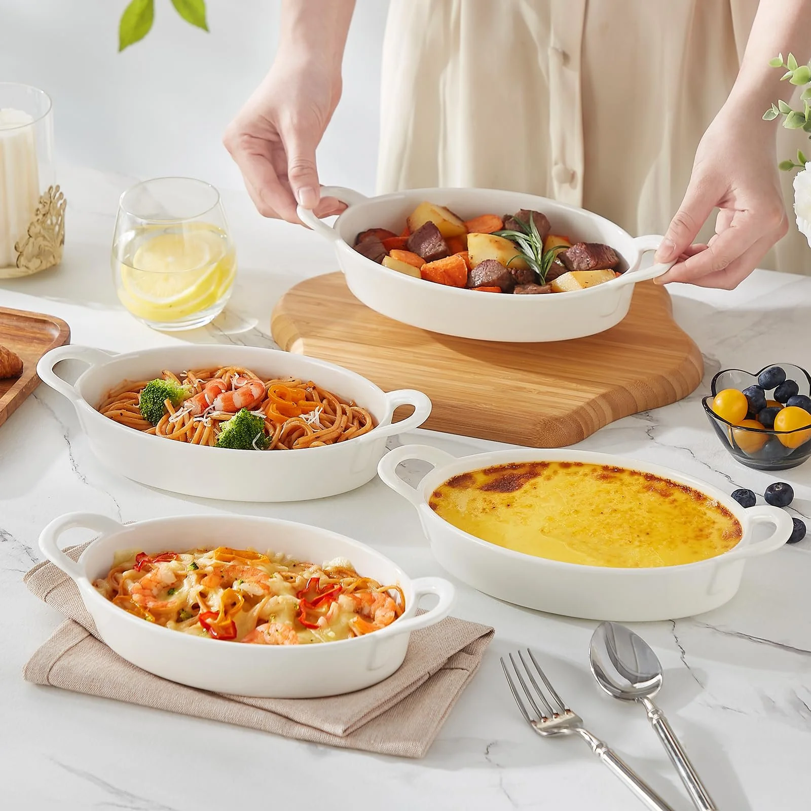 Набор форм для запекания MALACASA Bake Series овальные порционные 4 шт., фото №5 Набор форм для запекания MALACASA Bake Series овальные порционные 4 шт., фото №5