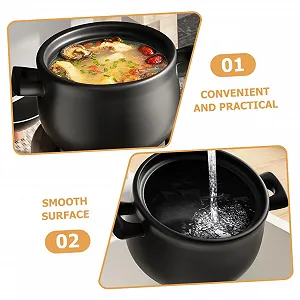 Кастрюля Mobestech Керамическая 3,6 л термостойкая с изоляцией для газовой плиты synthetic.ua - Фото 1