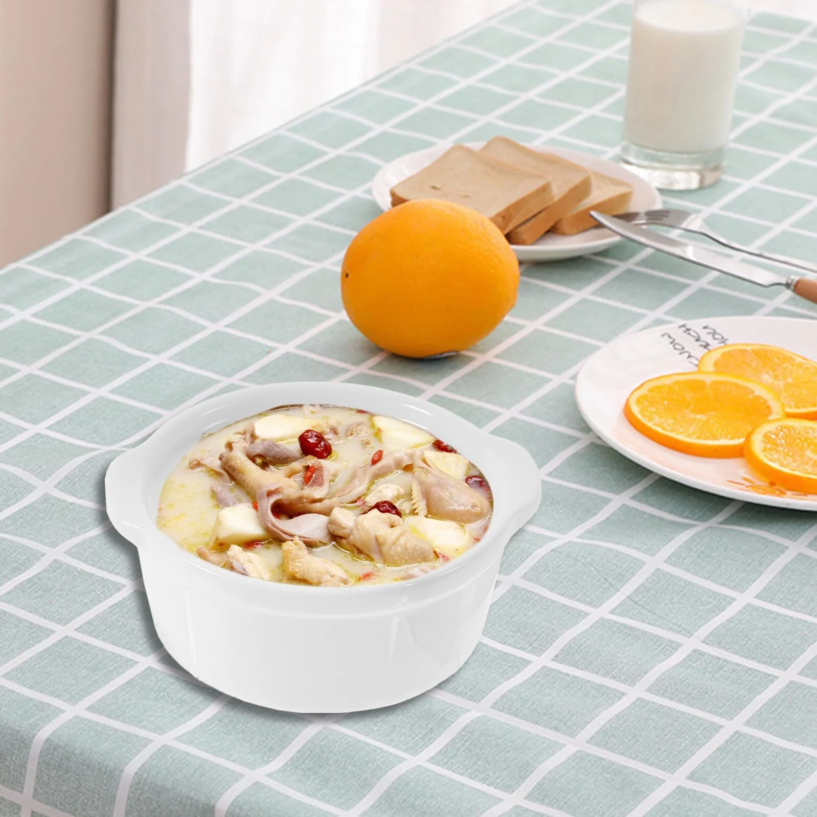 Миска для запікання Veemoon керамічна з кришкою та ручкою 4 дюйми герметична, фото №8