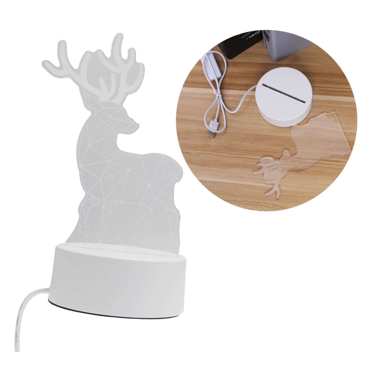 Лампа нічник HOMSFOU для дитячої кімнати 2St Тепле світло LED акриловий 3D олень, фото №5 Лампа нічник HOMSFOU для дитячої кімнати 2St Тепле світло LED акриловий 3D олень, фото №5