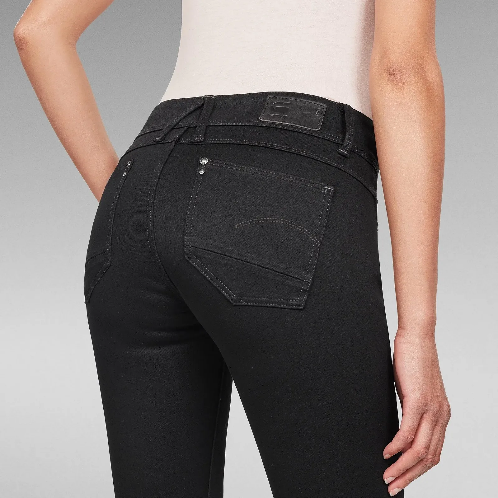 Женские джинсы G‑Star Lynn Super Skinny Jeans Yield Black Ultimate Stretch Denim - 36, фото №3