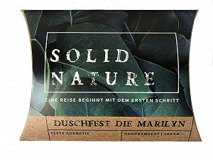 Твердий гель для душу Solidnature DuschFest Die Marilyn зволожувальний крем-гель, веганський, без пластику, екологічна упаковка, 120 г - Фото 1
