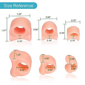 Роздільники для пальців ніг Sumiwish, 10 шт., силіконові, для перекриваючихся пальців ніг, молоткоподібних пальців ніг, знеболення, прозорі synthetic.ua - Фото 1