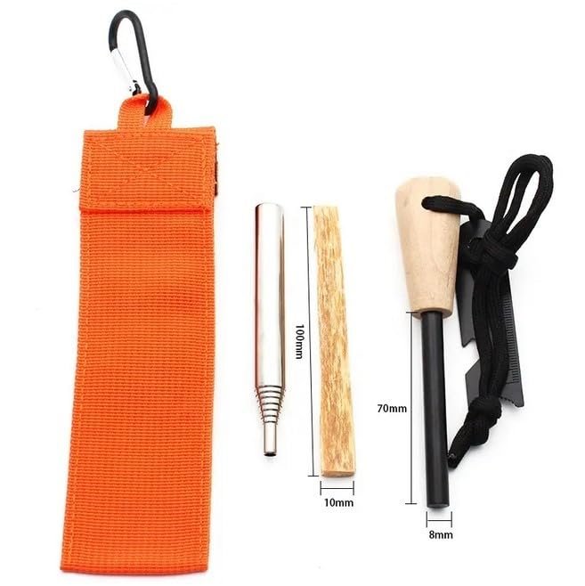 Набір для розпалювання вогню Fire Steel 7 cm Magnesium Survival Outdoor Bushcraft Camping 4 предмети, фото №5