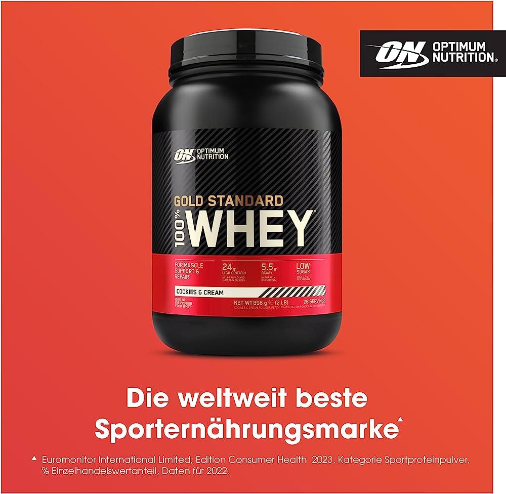 Протеин Optimum Nutrition Gold Standard 100 Whey 908 g Cookies Cream EU, фото №4