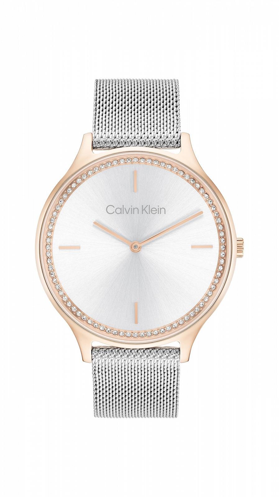 Жіночий годинник Calvin Klein Timeless Collection Кварцовий механізм Двострілочний Годинник Ремінець з нержавіючої сталі Сріблястий, фото №1