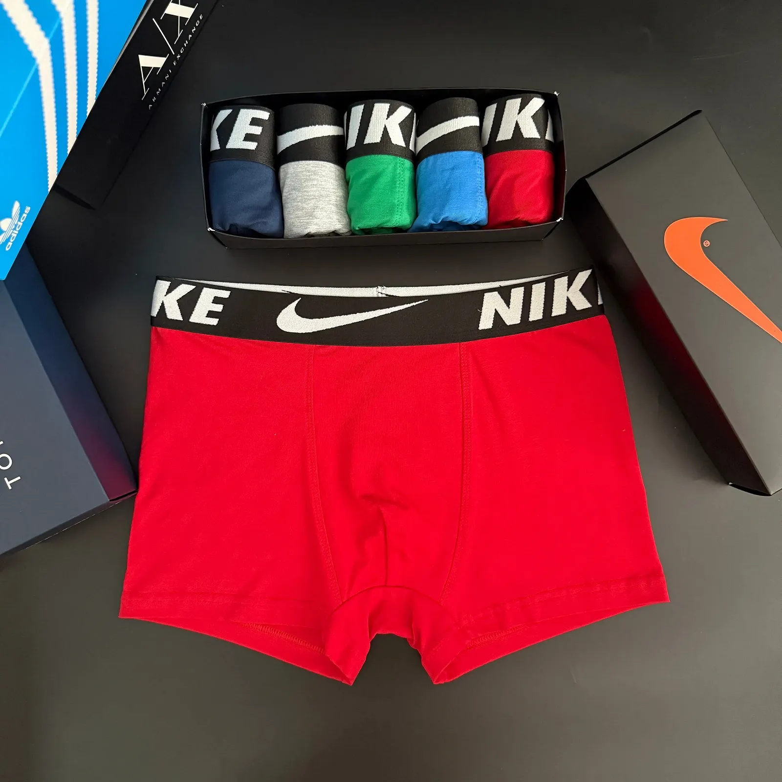 Чоловічі труси боксери комплект NIKE різнокольорові, фото №7