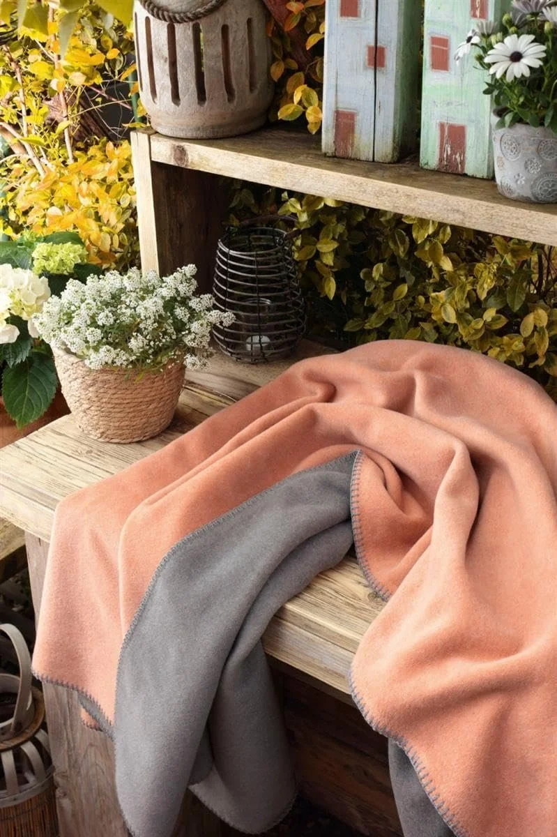 Одеяло Biederlack Duo Хлопок с декоративным стежком 150 x 200 см Ржаво-коричневый, фото №6