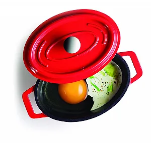 Каструля для тушкування Lacor Овальна 0.25 л Червона synthetic.ua - Фото 1