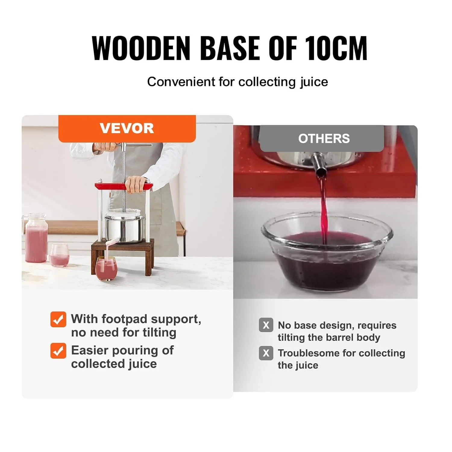 Пресс для фруктового вина VEVOR 2 л Серебристый, фото №9