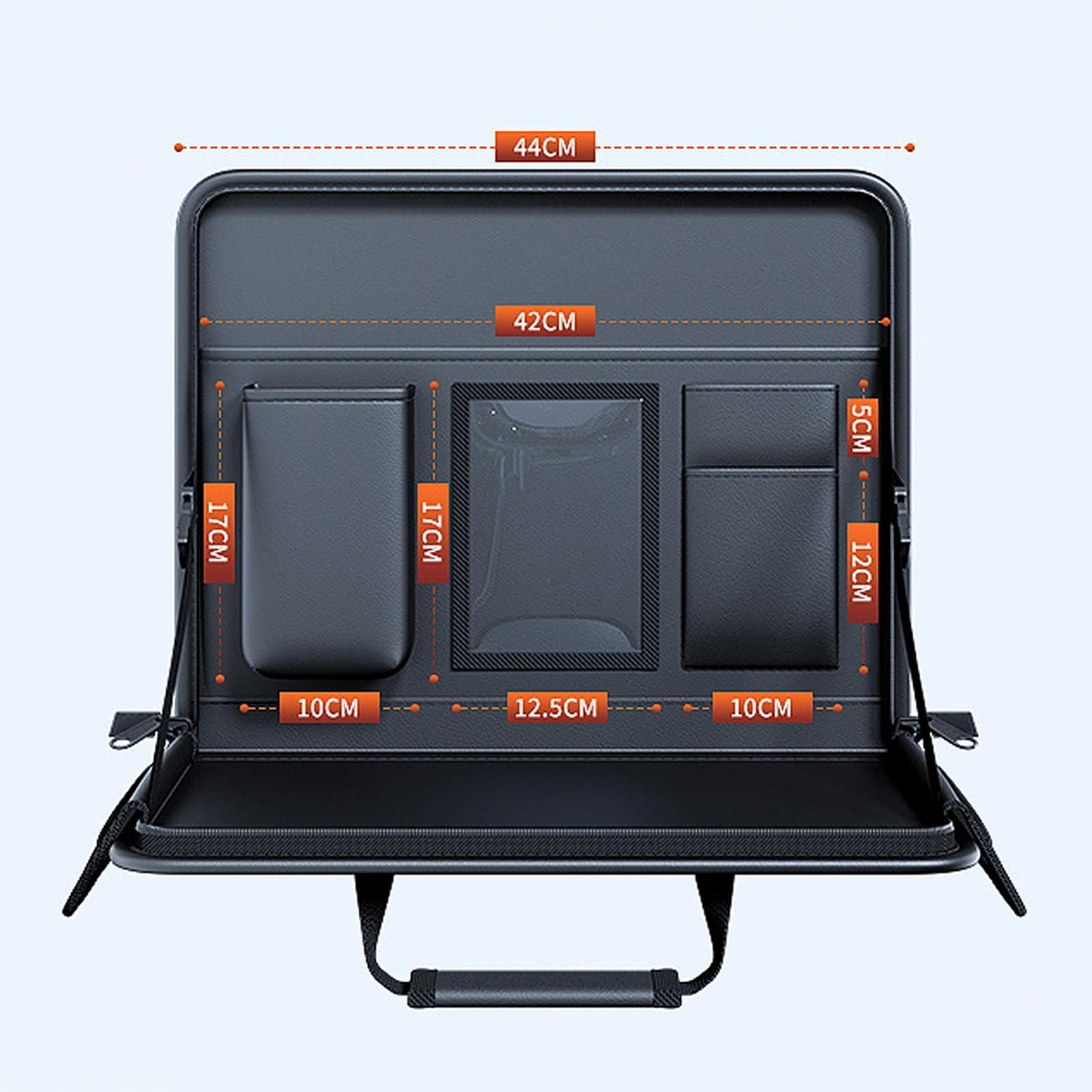 Підставка для ноутбука для автомобіля, обідньої зони, робоча поверхня для планшетів, смартфонів, снеків та зберігання, фото №8