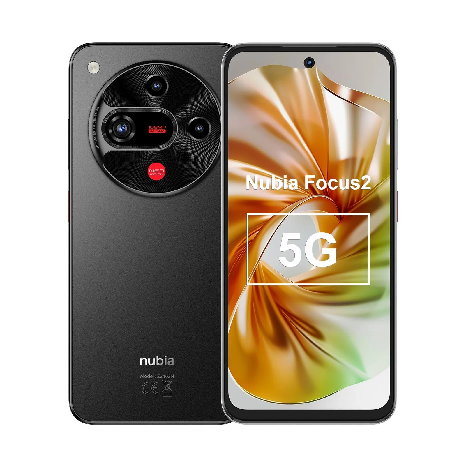 Смартфон nubia Focus 2 5G 6.7" HD+ 108MP 8GB RAM 256GB 5000 мАч Android 15 Dual SIM Черный, фото №1
