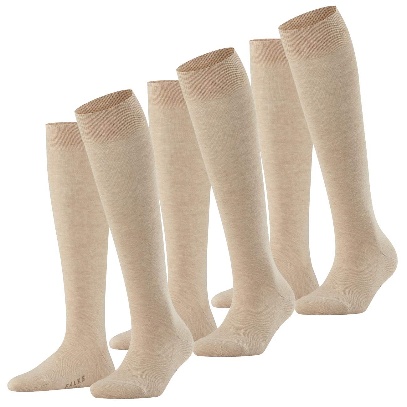 Женские гольфы FALKE Family, 3 пары, Песочный меланж, фото №1