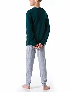 Комплект піжамний для хлопчиків Schiesser Теплий, з махрової тканини, флісу synthetic.ua - Фото 1