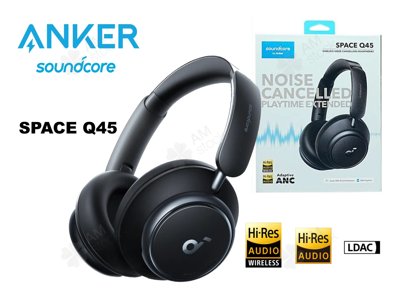 Наушники Anker Soundcore Space Q45 ANC LDAC aptX Bluetooth 5.3 Black, фото №1