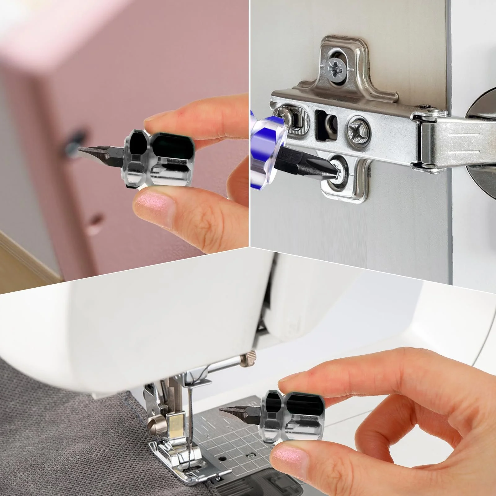 Набір коротких викруток Mabor міні 0,6 см шліц та Phillips 4 шт чорно-синій, фото №4