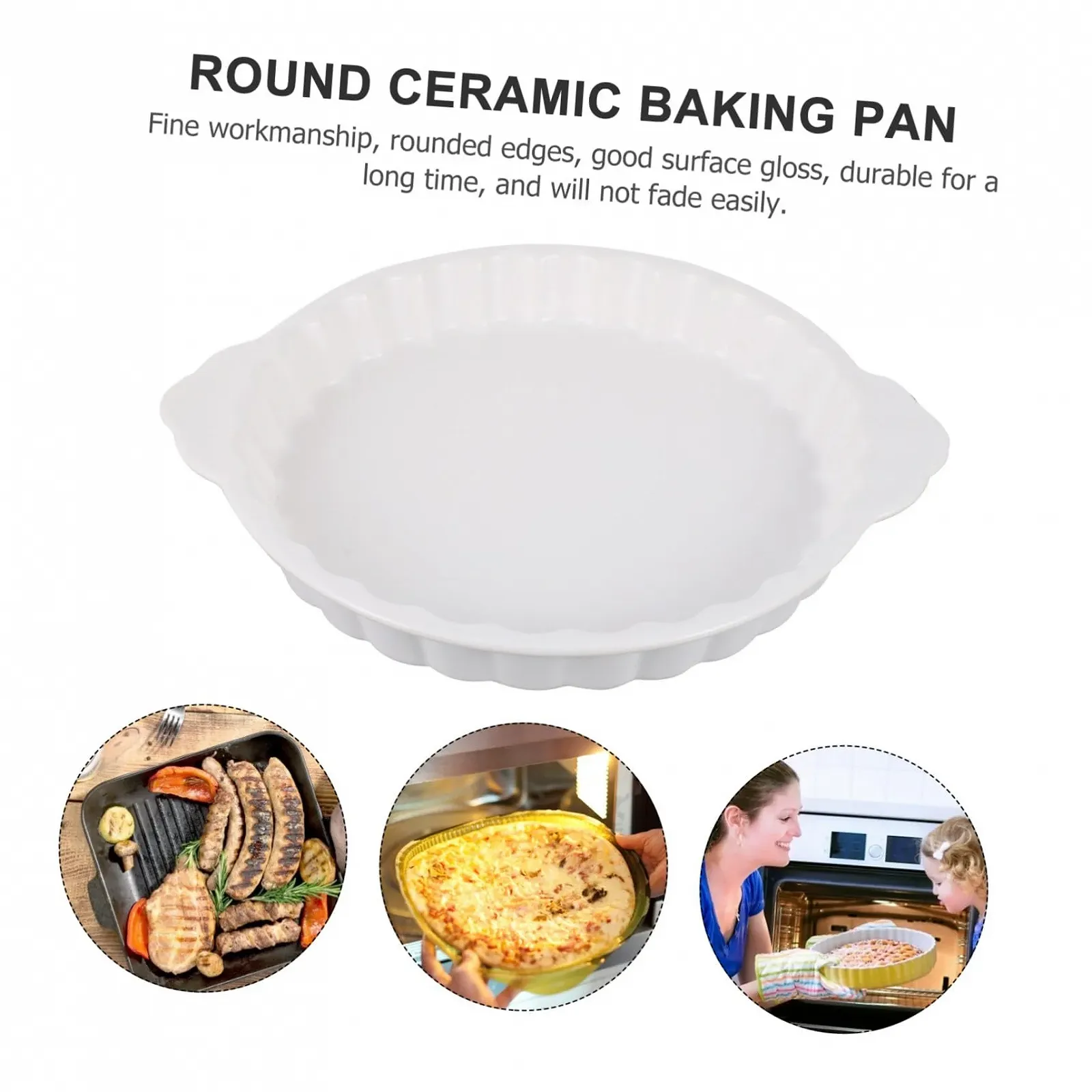 Противень для запекания керамический Retro с ручками, фото №8