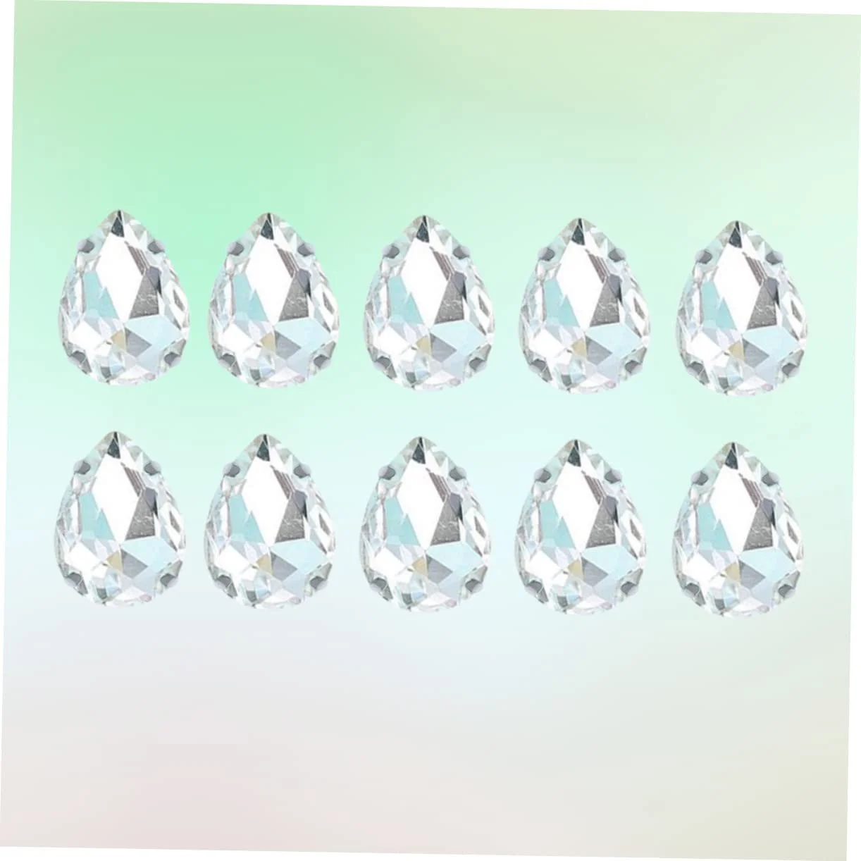 Стразы Водопад COHEALI Каплевидная форма 50 шт. Белый, фото №9