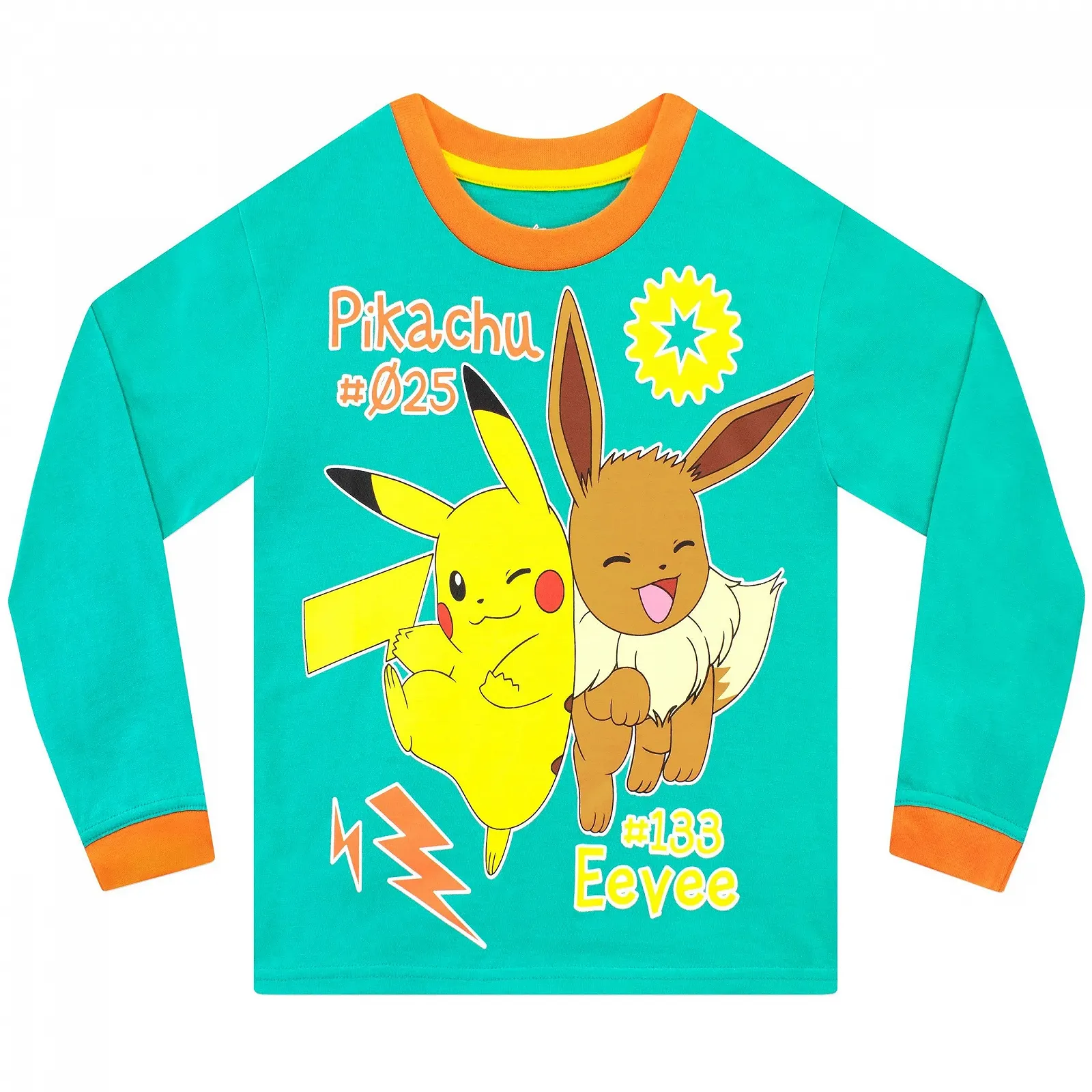 Дитяча піжама Pokemon Pikachu та Eevee, з довгими рукавами, для дітей, унісекс, фото №2