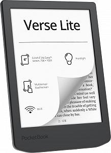 Электронная книга 6" Pocketbook Verse Lite / 8ГБ / Linux / Wi-Fi / SD слот / Сенсорний E-Ink экран 1024 х 758 / Черная (PB619-T-WW) synthetic.ua - Фото 1