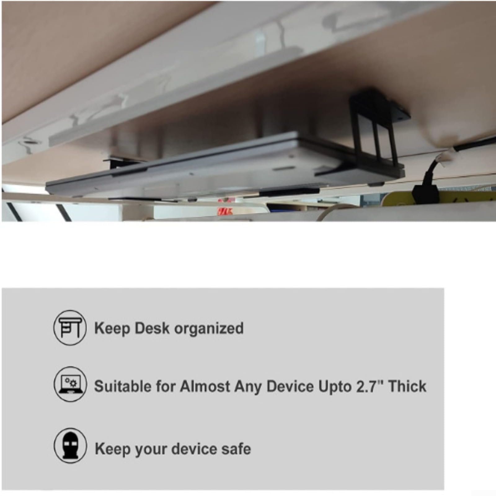 Підставка Тип для ноутбуків Металева для зберігання Чорний, фото №6