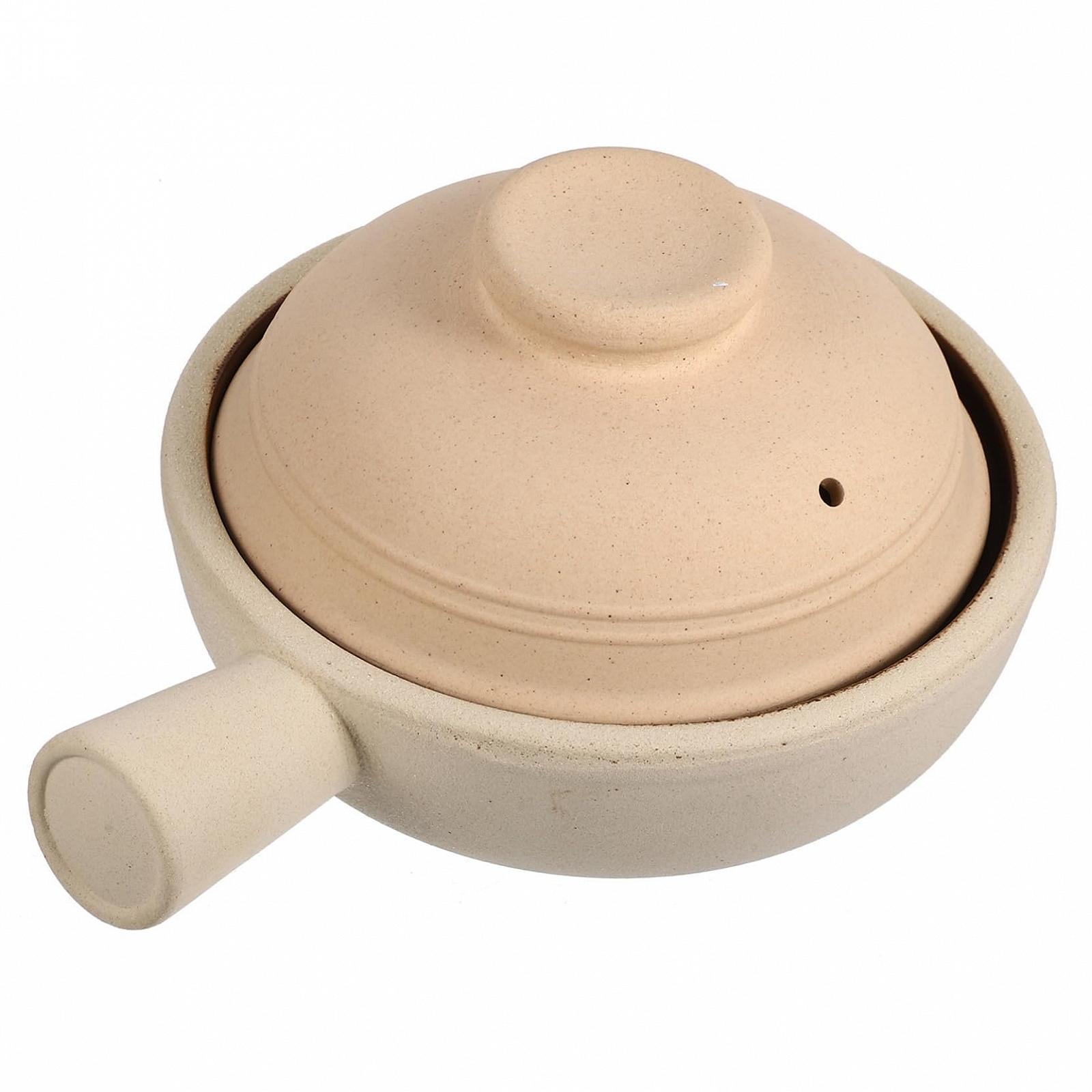 Кастрюля для запекания Керамическая с одной ручкой и крышкой Термостойкая, фото №1