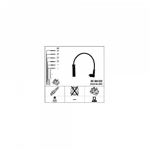 Комплект проводів запалювання NGK 4053 - Фото 1