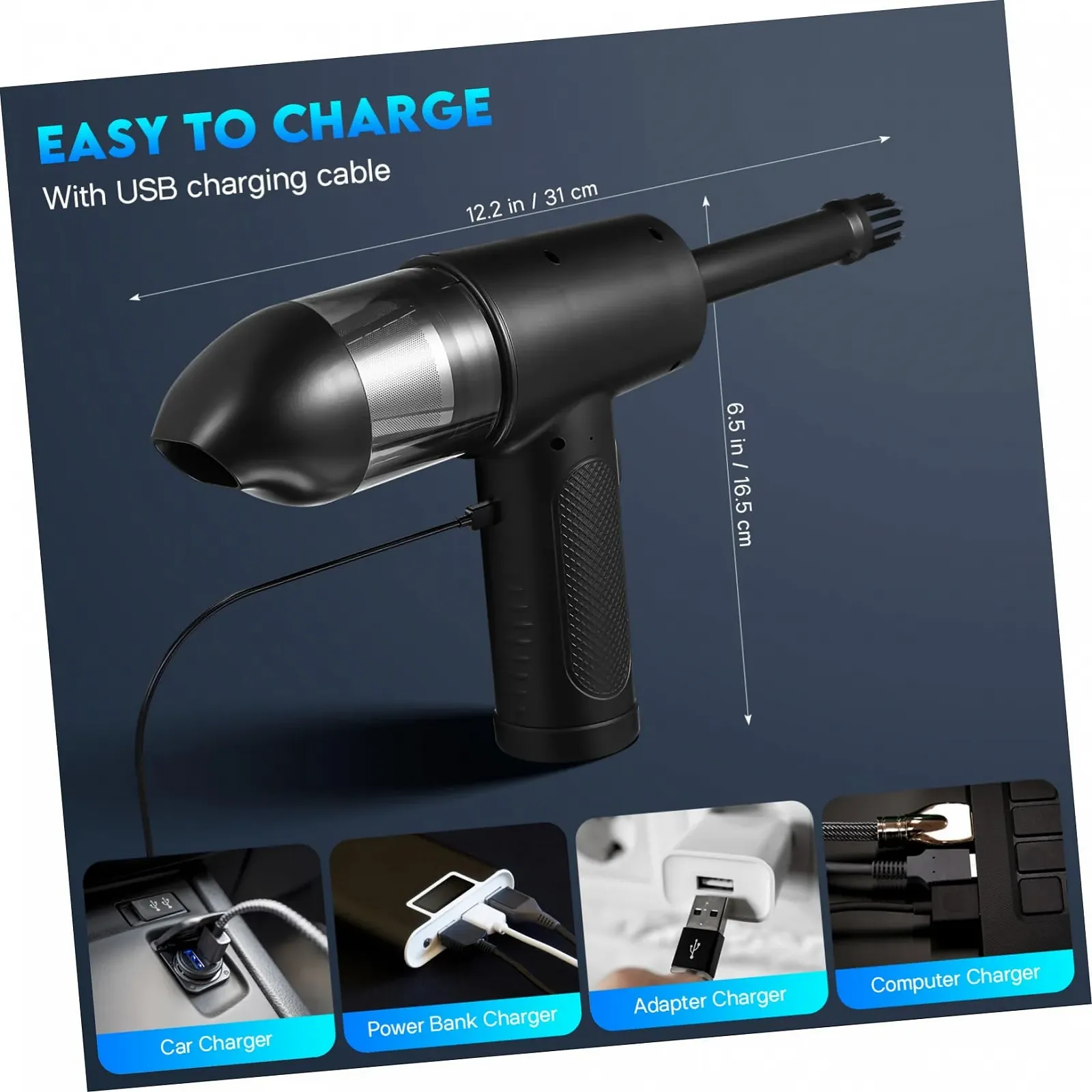 Беспроводная ручная воздуходувка и пылесос LABRIMP высокая мощность всасывания портативная, фото №2