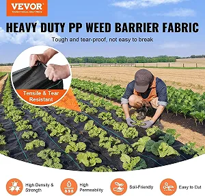 Агроволокно VEVOR VV-FCB-PE 4*100FT 5.8OZ Black synthetic.ua - Фото 1