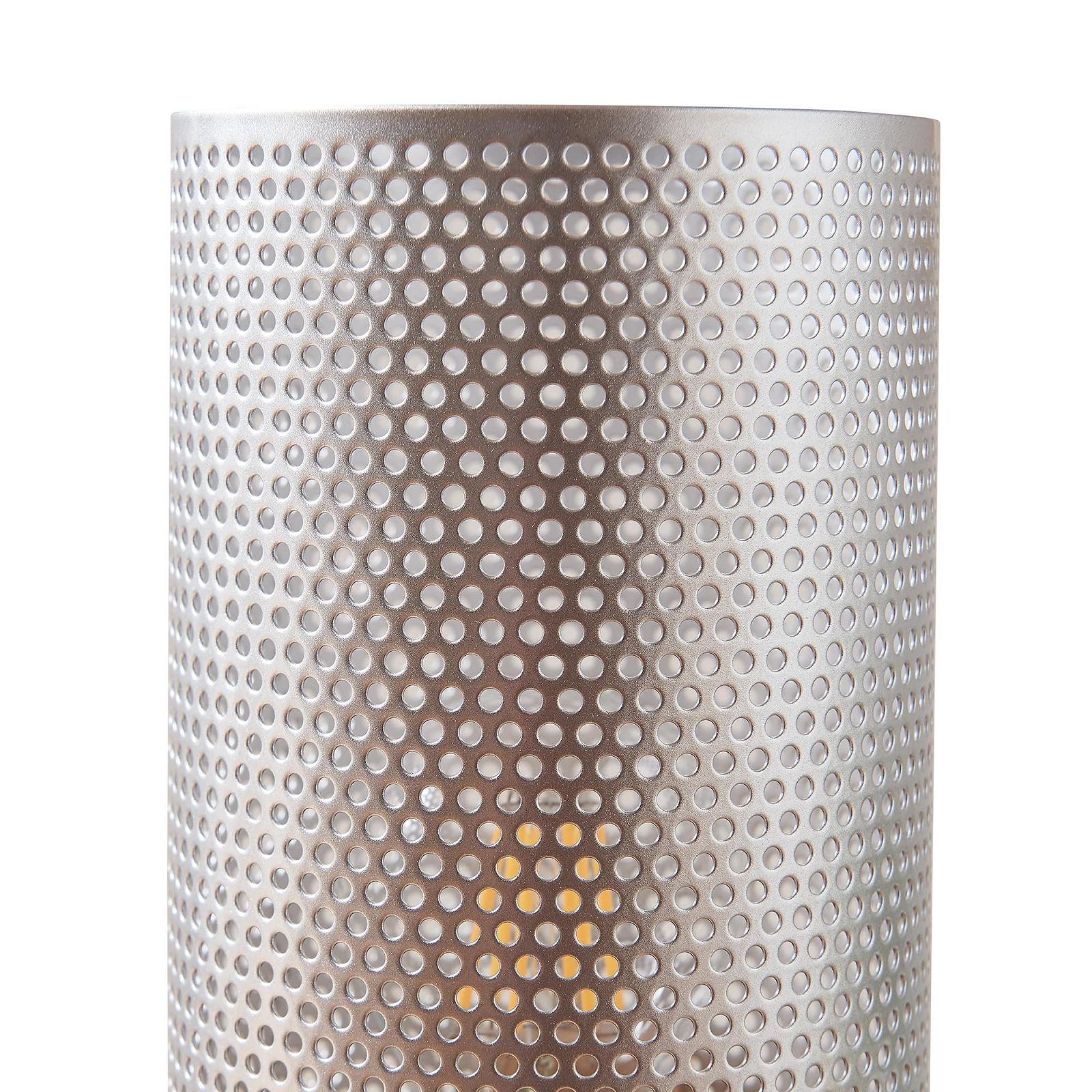 Настільна лампа lux.pro Joelleldsvin 30 x 14 x 14 см сітчастий плафон метал дерево Срібляста, фото №6