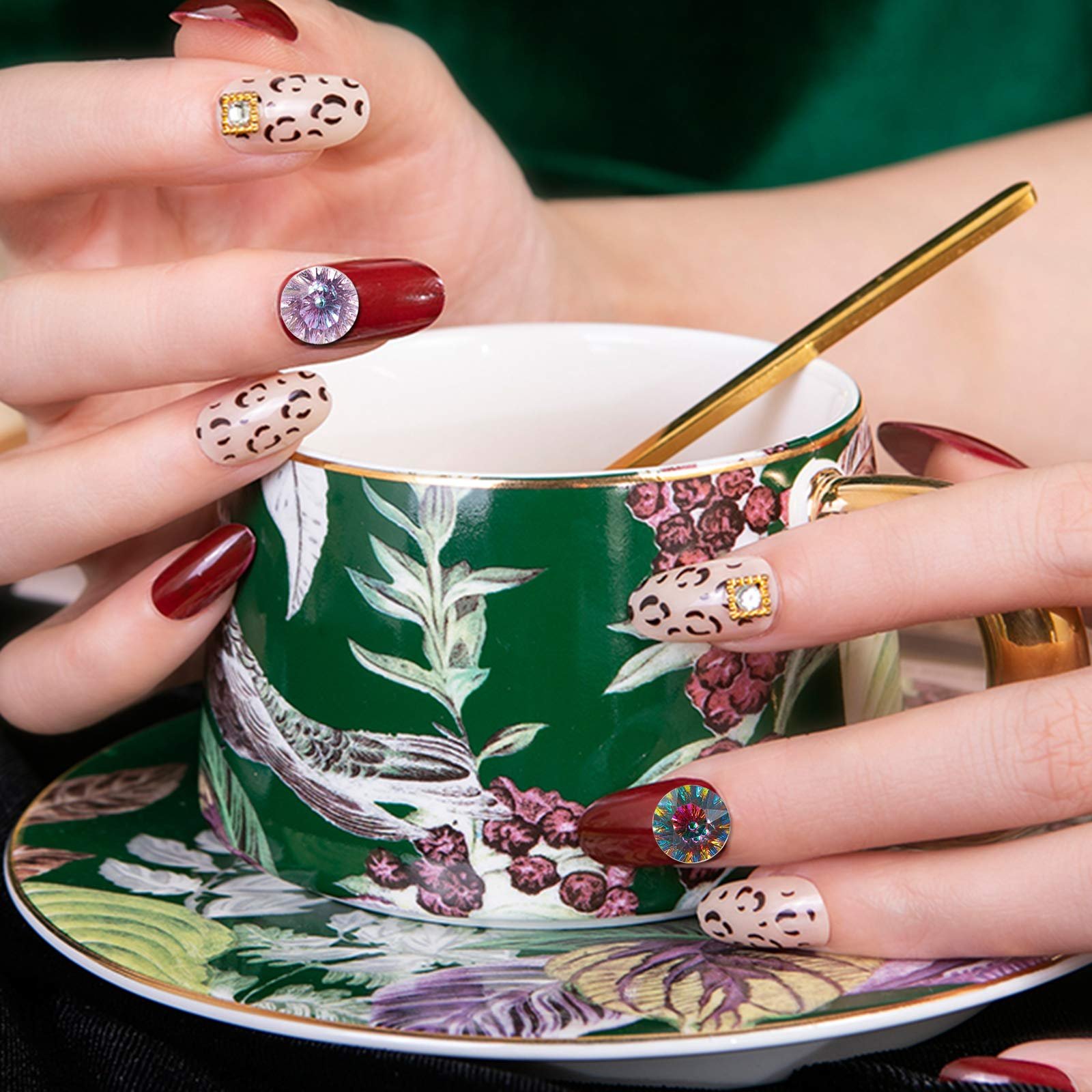 Кришталеві NICENEEDED, 24 шт, Різнокольорові металеві коштовності для 3D декорування, фото №5