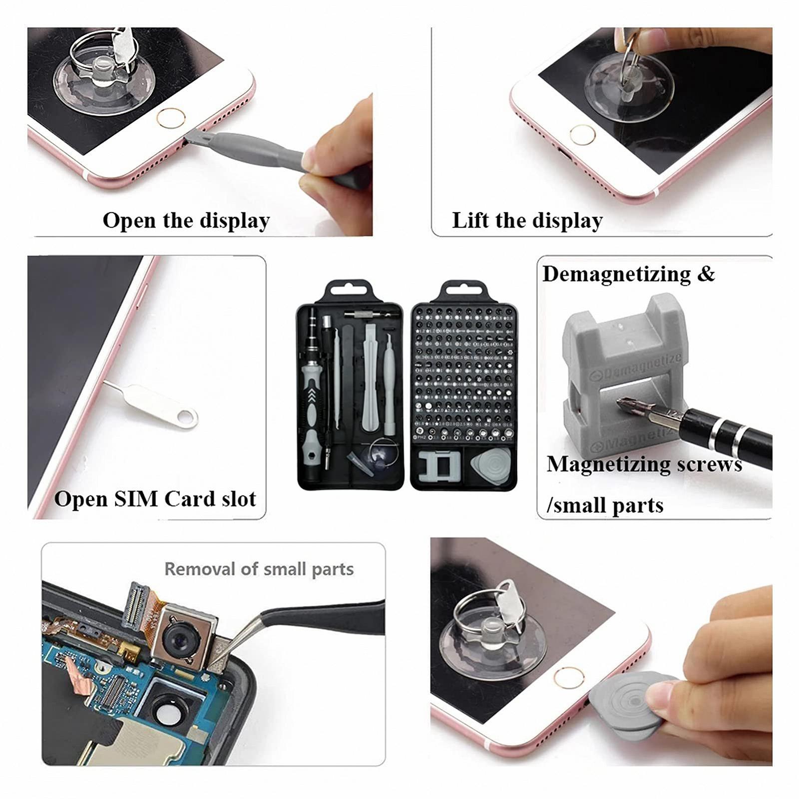 Набір викруток 115 в 1 З магнітними насадками Прецизійний Набір, фото №3