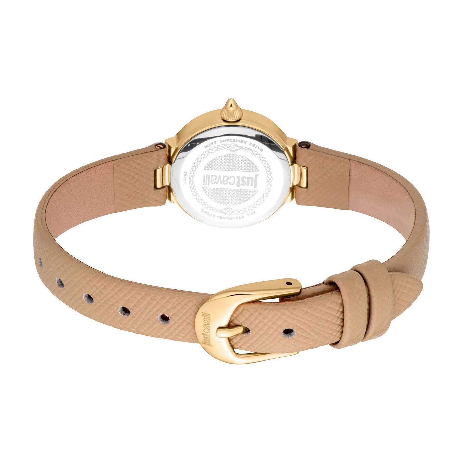 Женские аналоговые часы Just Cavalli JC1L362L0025 Кожаный ремешок, Серебристый / черный, Fashion, фото №3