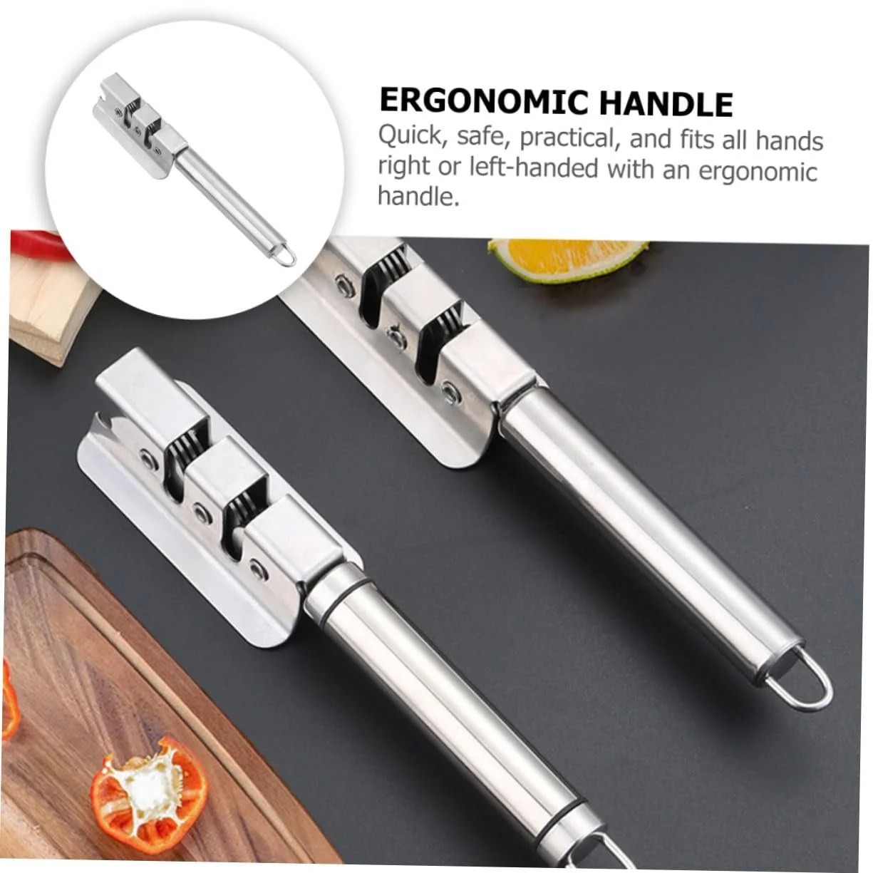 Точило для ножів Cabilock ергономічна з нержавіючої сталі нековзна, фото №5