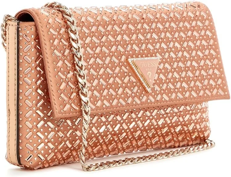 Жіноча мінісумочка Guess Zalina Бронзовий, фото №2 Жіноча мінісумочка Guess Zalina Бронзовий, фото №2
